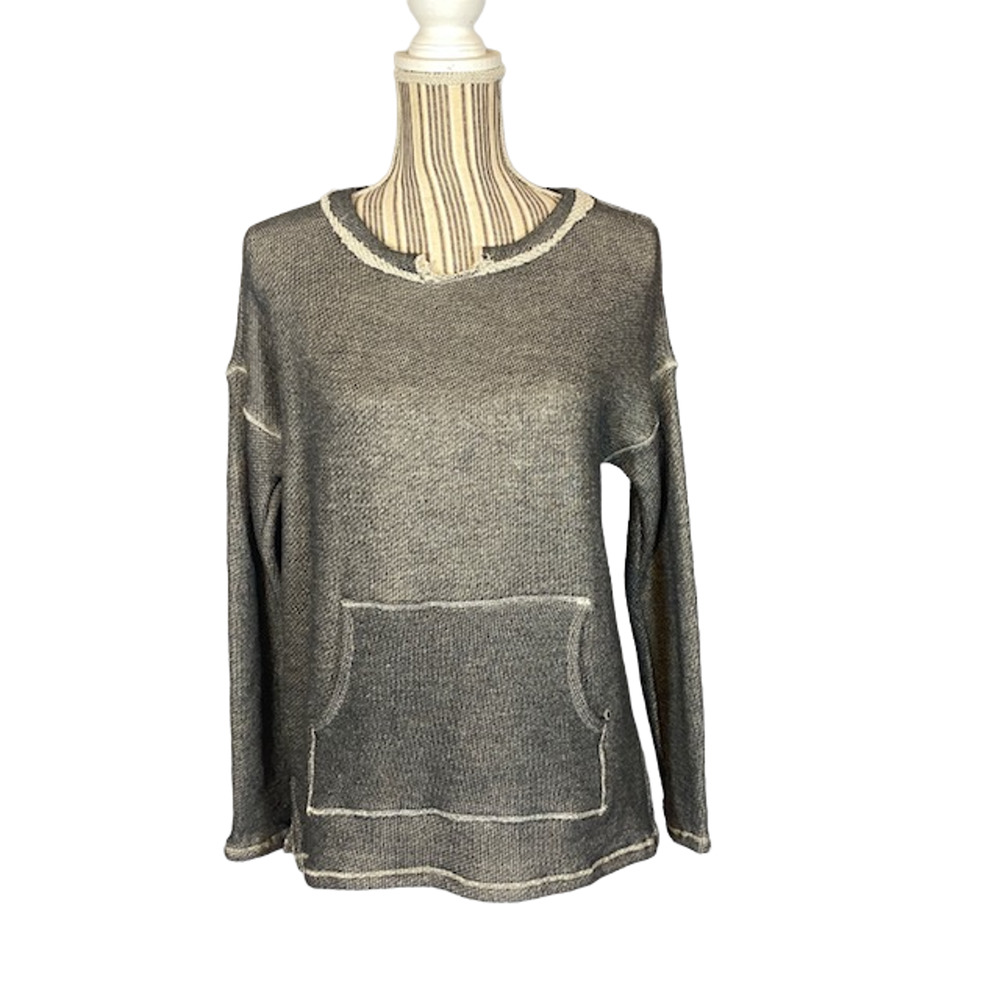Tina & Jo Anthro Gray Roma Pullover Cotton Blend Sweatshirt Women’s Small